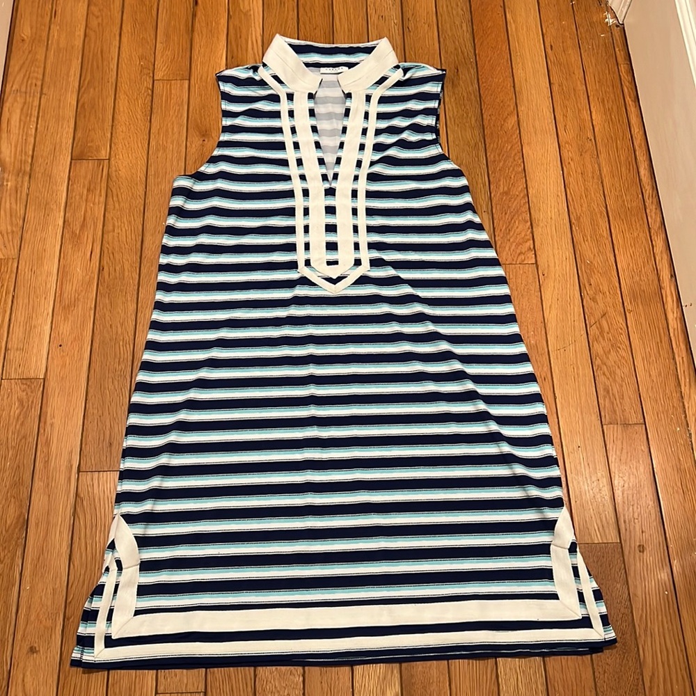 Cabana Life blue and white striped dress